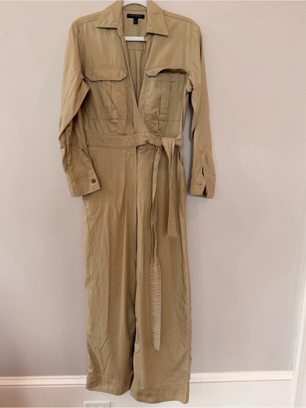 Banana Republic Tan Utility Jumpsuit